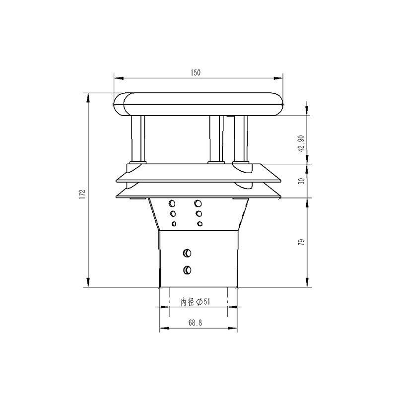 風力發(fā)電風速儀產品尺寸圖